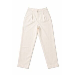 Sag Harbor Womens 14 Cream Wool Pleated Dress Pants High Rise Classic USA EUC
